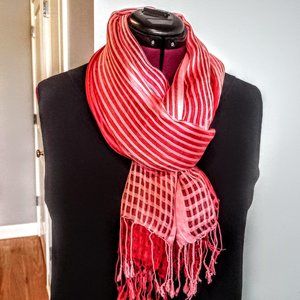 Striped Red Scarf
